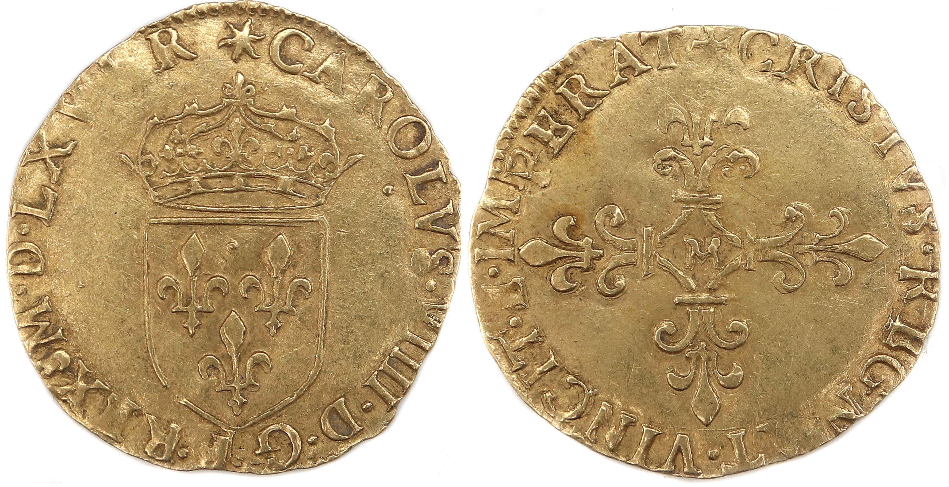 CHARLES VIIII-ECU OR-1566-TOULOUSE