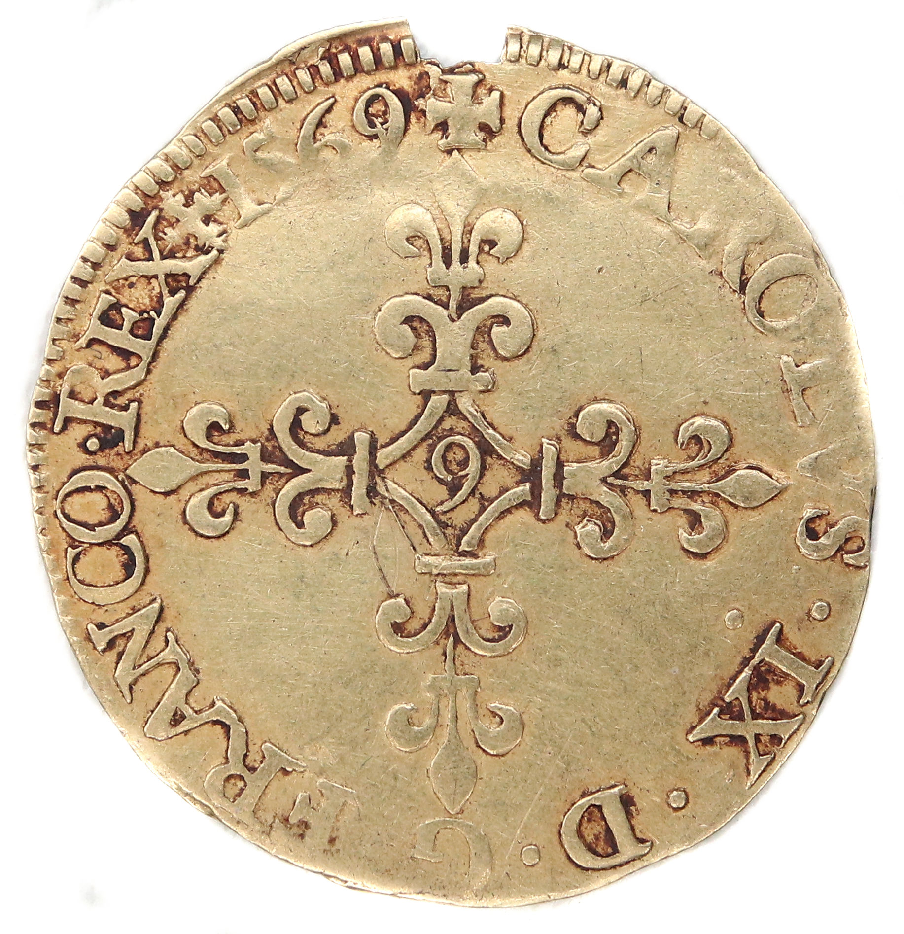 CHARLES IX ECU 1569 RENNES DROIT