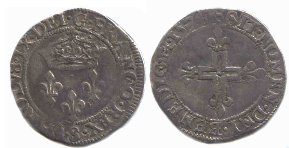 Monnaies royales Double sol 1574 S