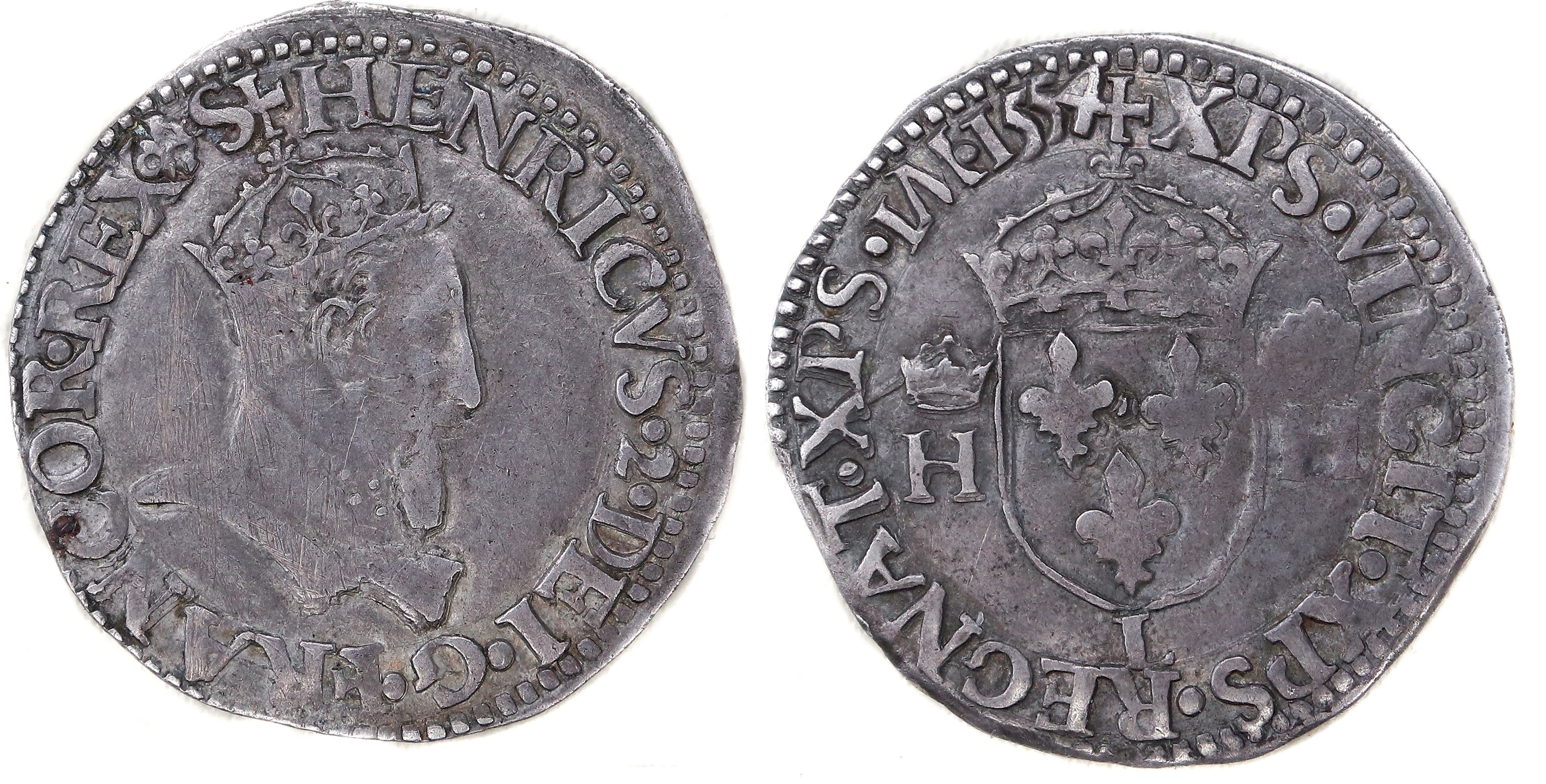 HENRI II DEMI TESTON 1554 BAYONNE
