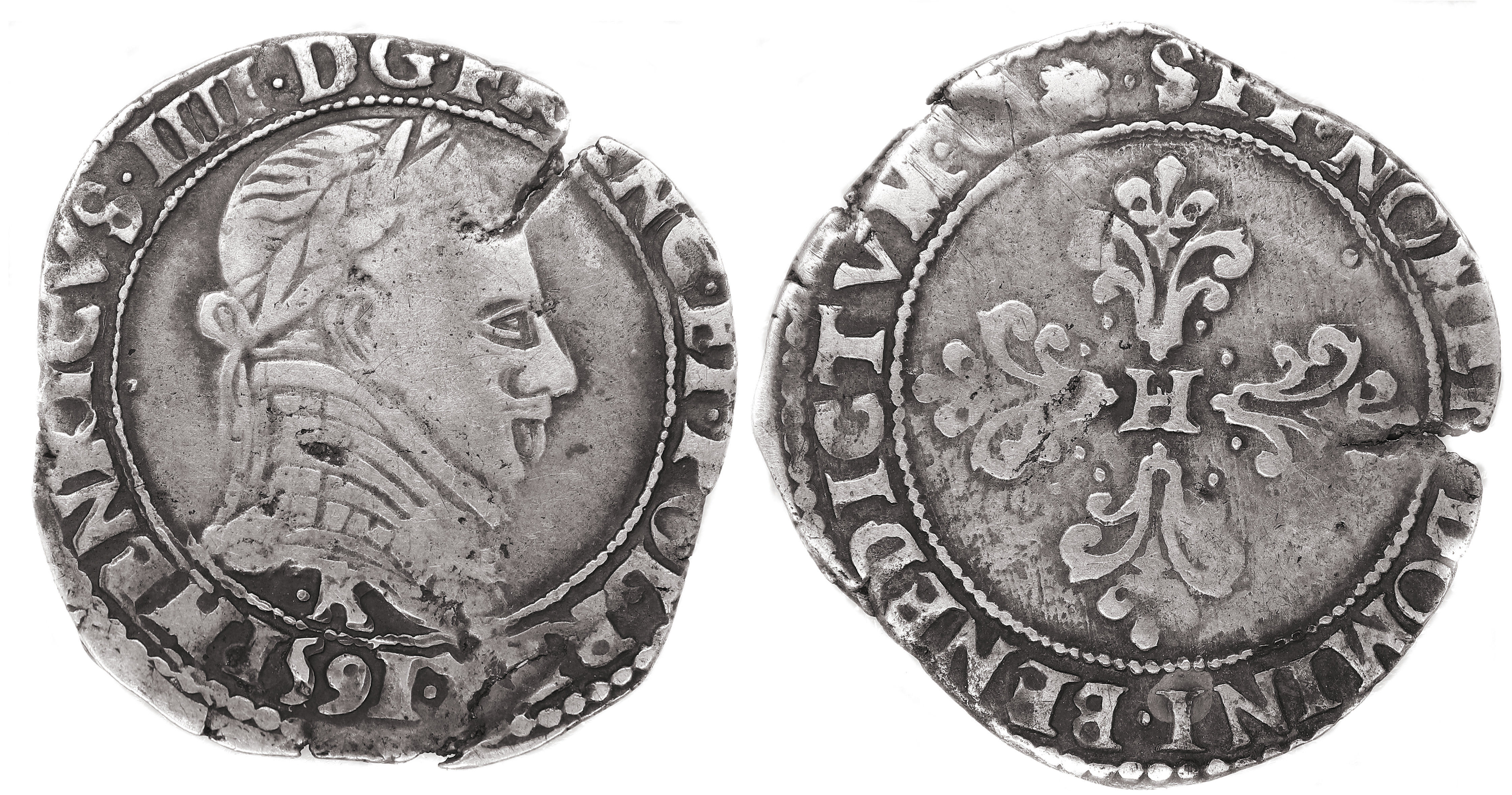 HENRI III DEMI FRANC 1591 ST LIZIER
