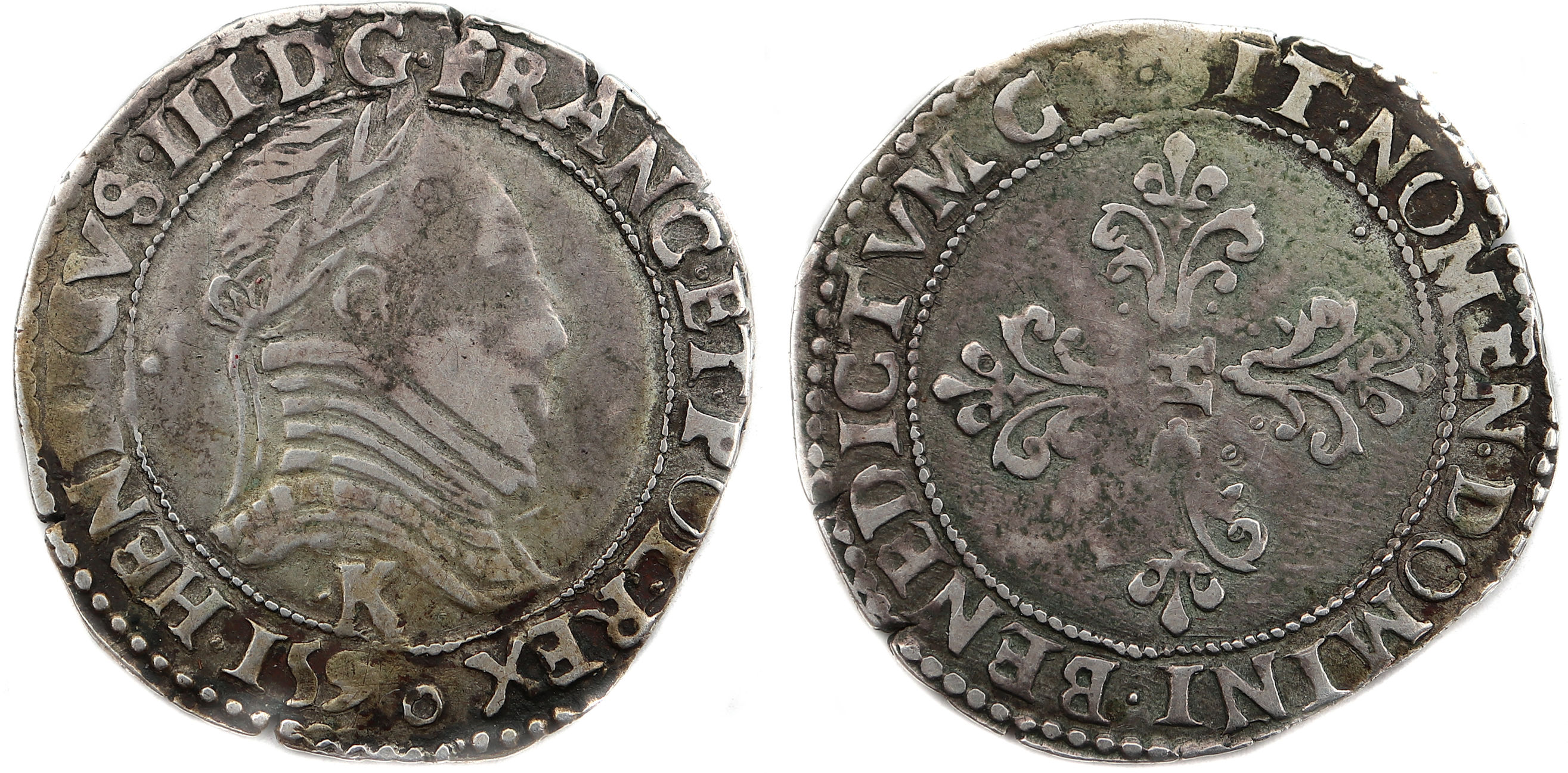 HENRI III DEMI FRANC 1590 ST LIZIER