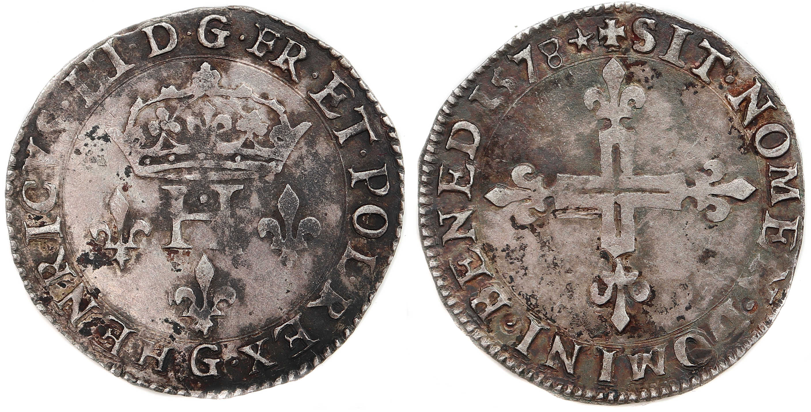Monnaies HENRI III-double sol-1578-POITIERS