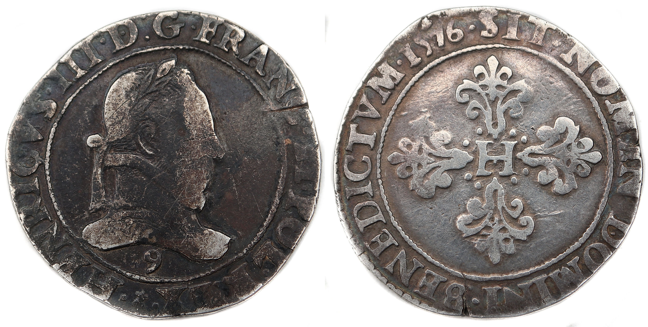 HENRI III FRANC 1576RENNES