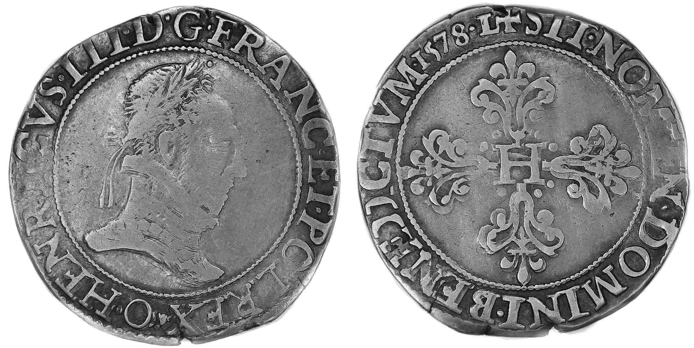 HENRI III FRANC 1578 RIOM 2