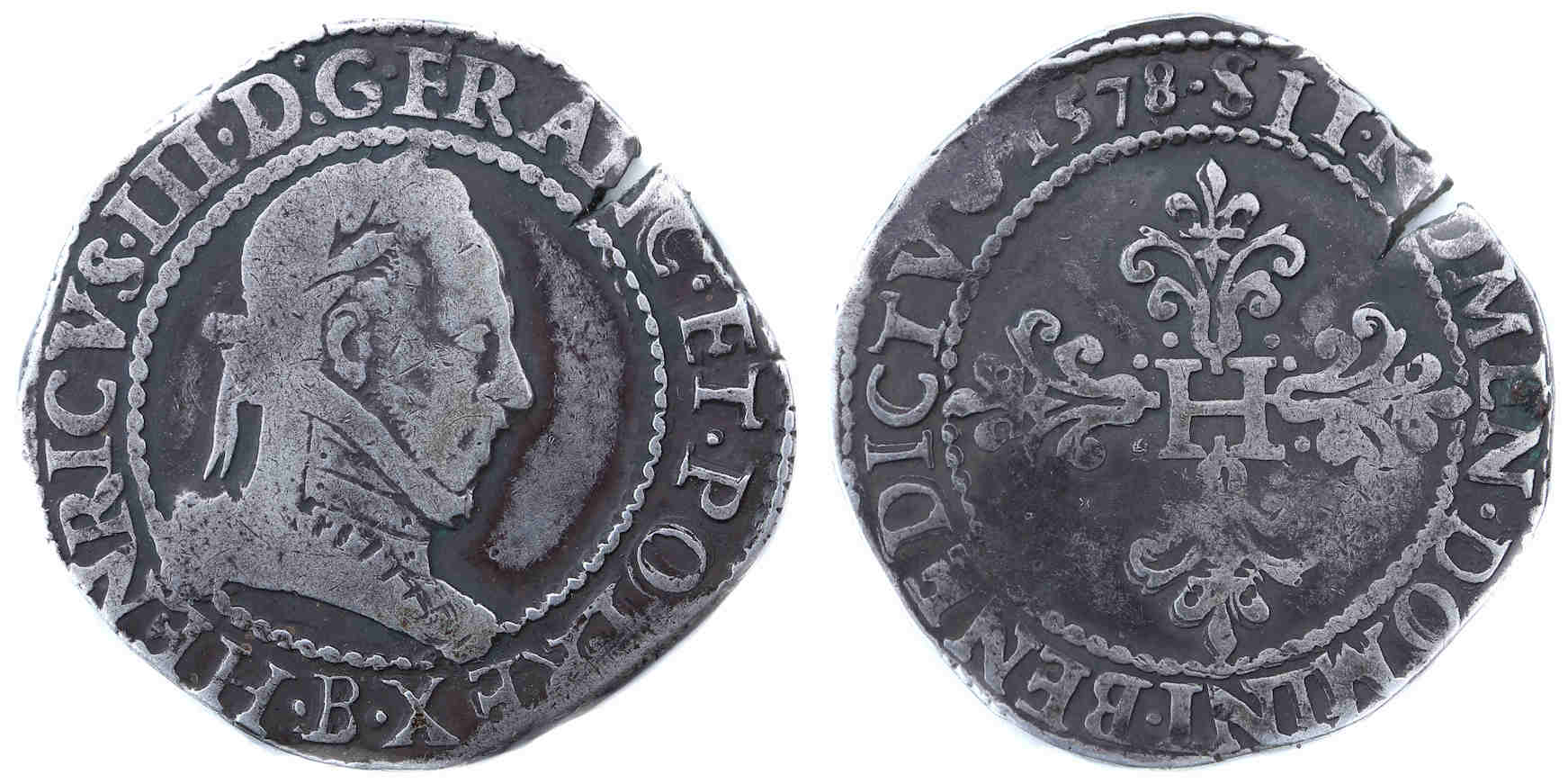 HENRI III FRANC 1578 ROUEN