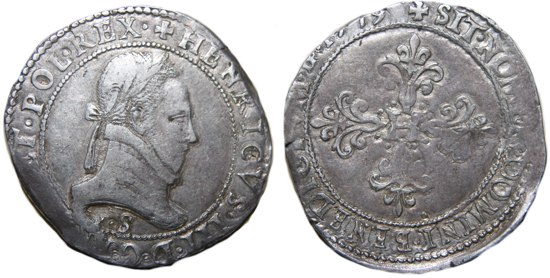Monnaies royales HENRI III- FRANC 1579 TROYES