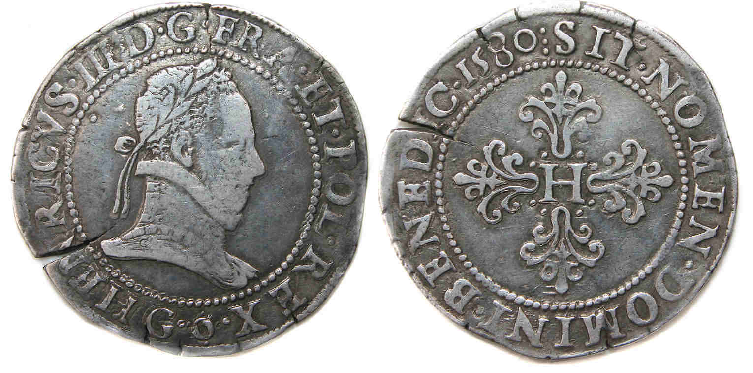 HENRI III FRANC 1580 POITIERS