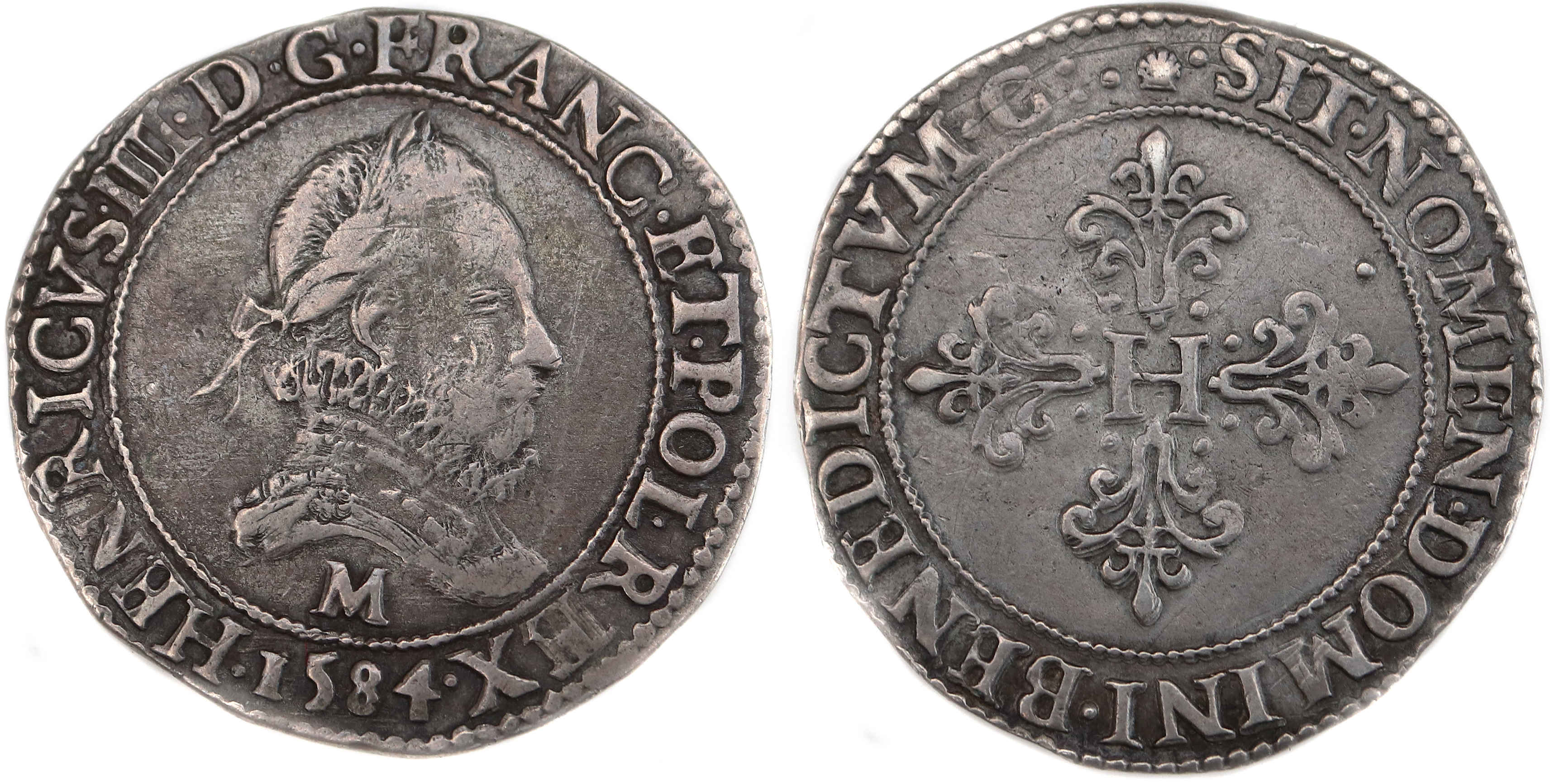 HENRI III FRANC 1584 TOULOUSE