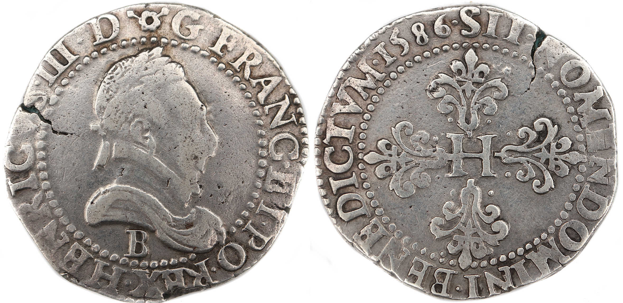 HENRI III-FRANC-1586-ROUEN