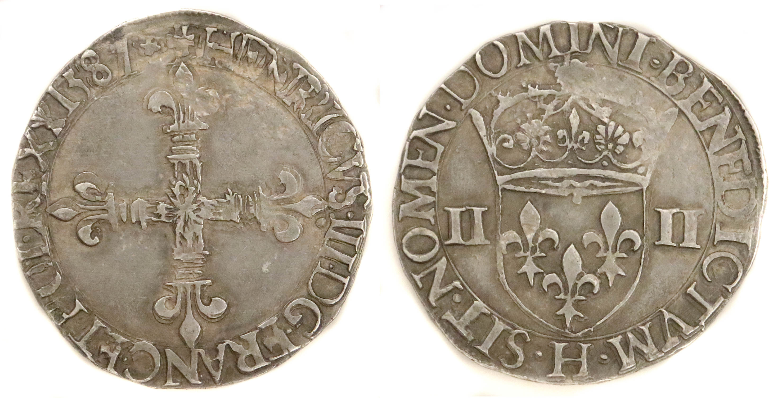 HENRI III QUART ECU 1587 LA ROCHELLE