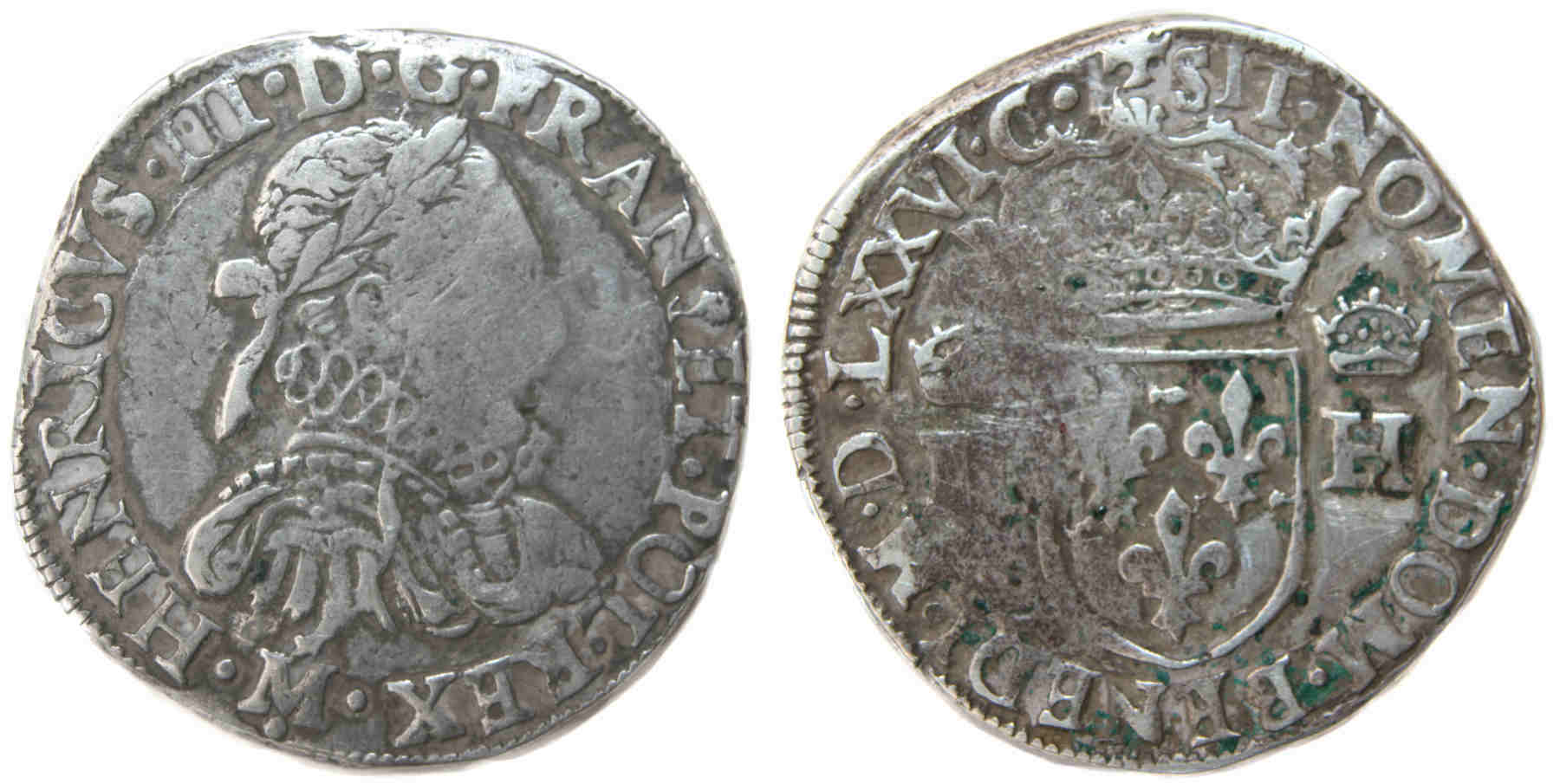 Monnaies royales francaises HENRI III TESTON 1576 TOULOUSE