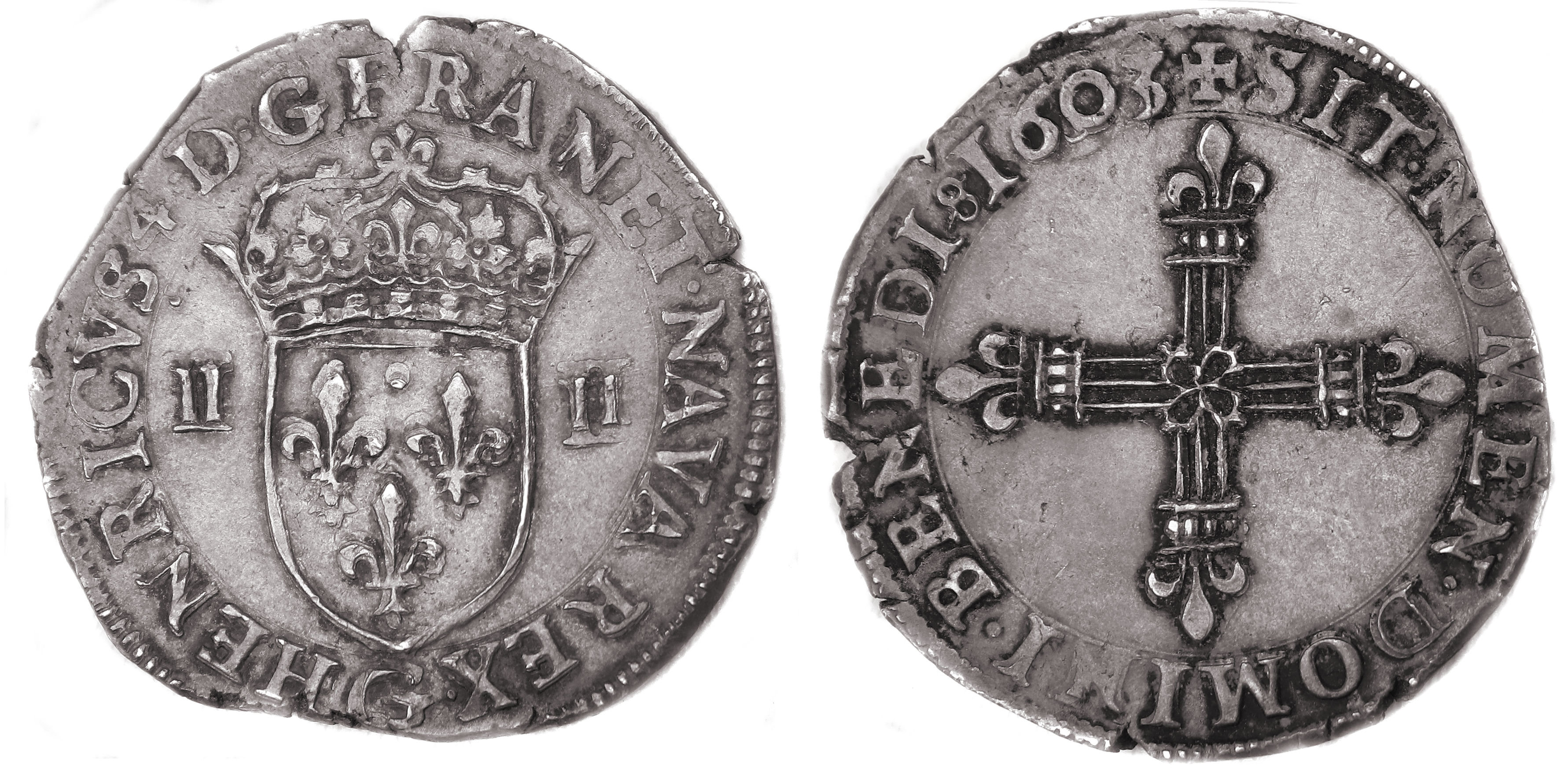 HENRI IV QUARTR ECU 1603 POITIERS