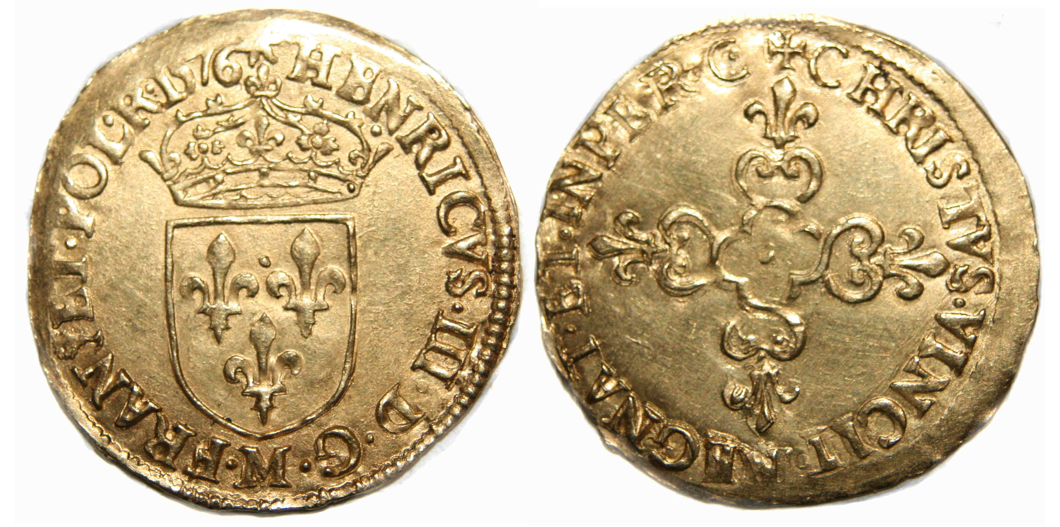 Monnaies HENRI III-Ecu d'Or-1576-toulouse