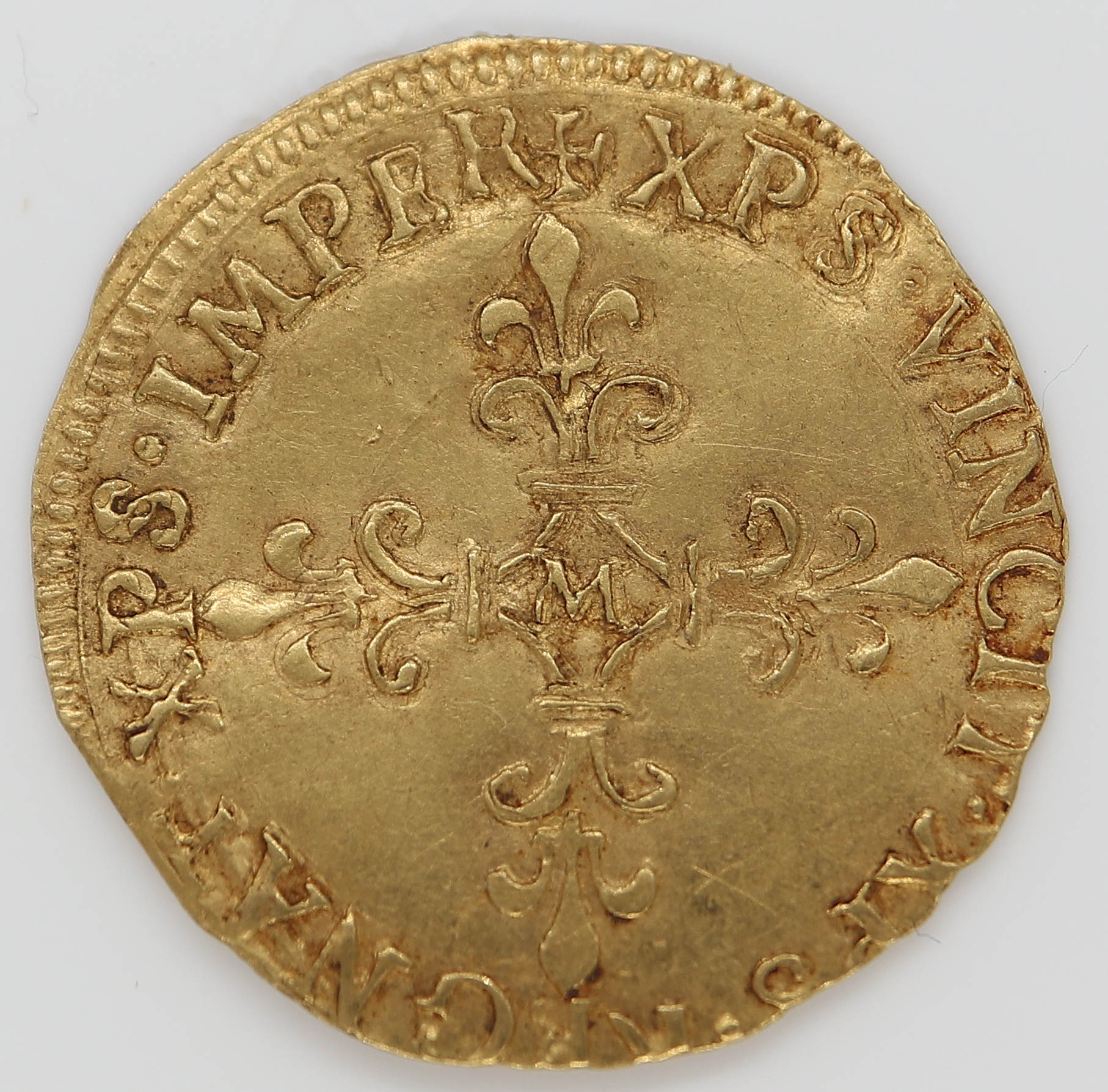 CHARLES IX ECU OR 1569 TOULOUSE REVERS