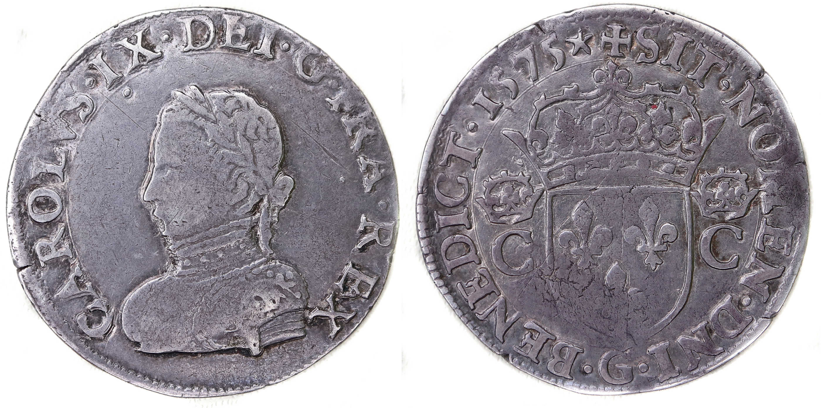 HENRI III TESTON CHARLES IX 1575 POITIERS