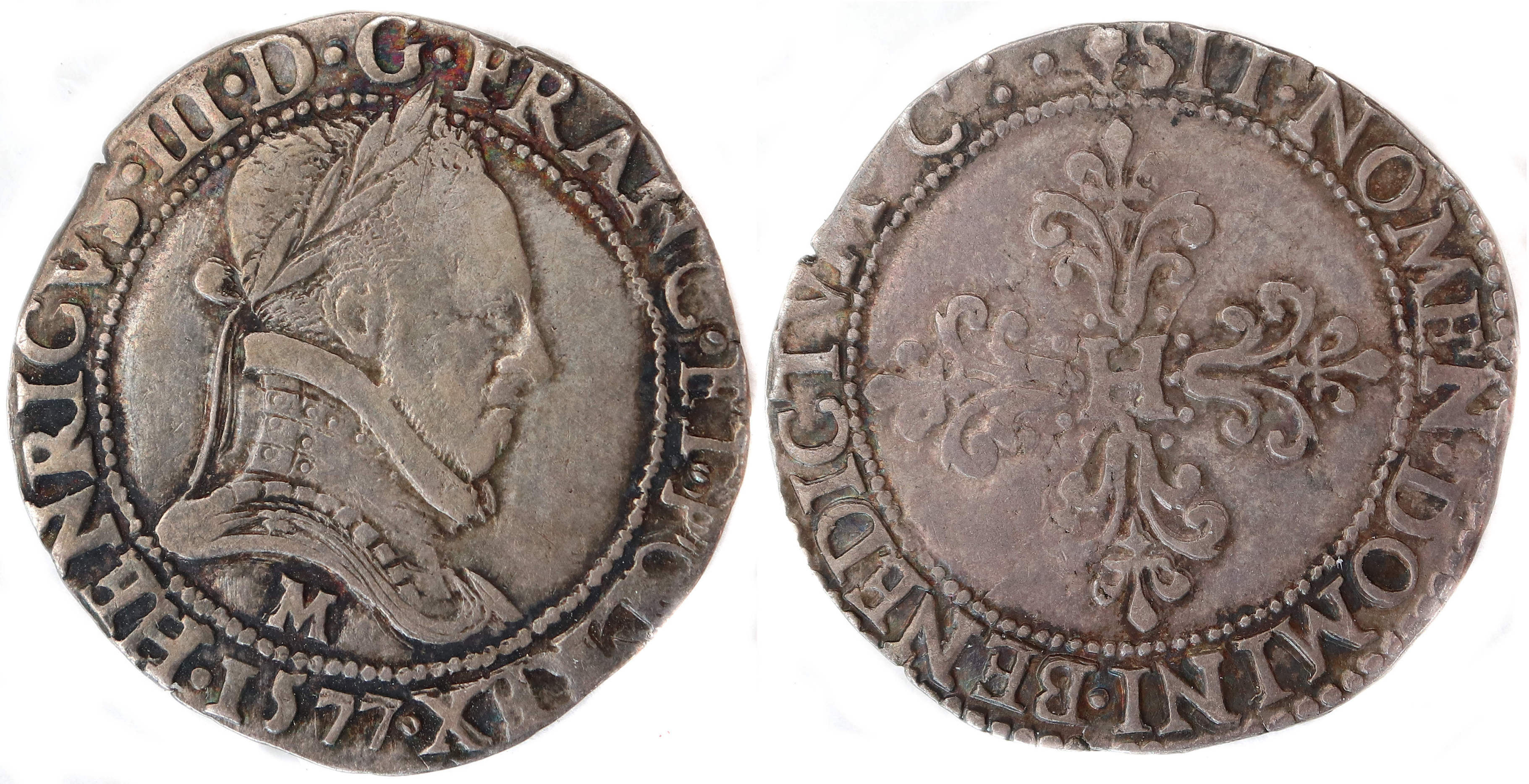 HENRI III DEMI FRANC 1577 TOULOUSE