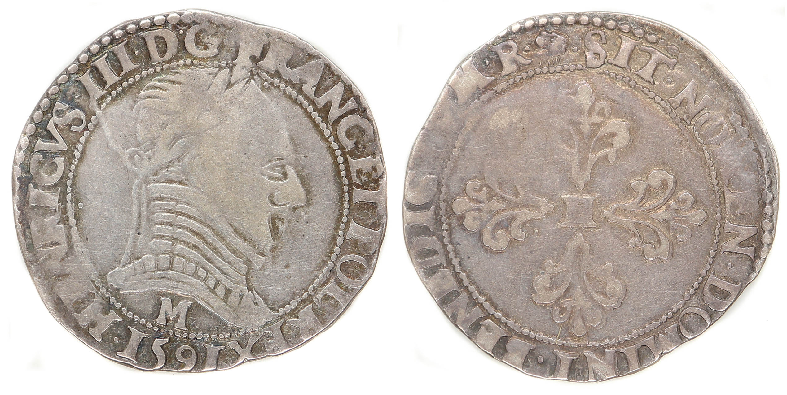 HENRI III DEMI FRANC 1591 TOULOUSE