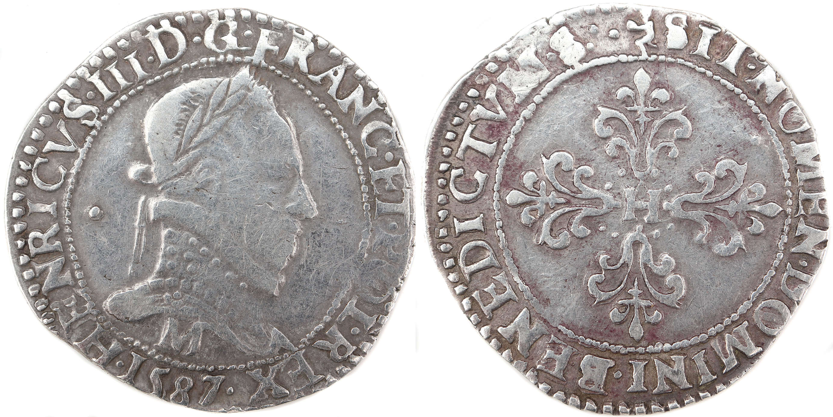 HENRI III DEMI FRANC 1587 TOULOUSE