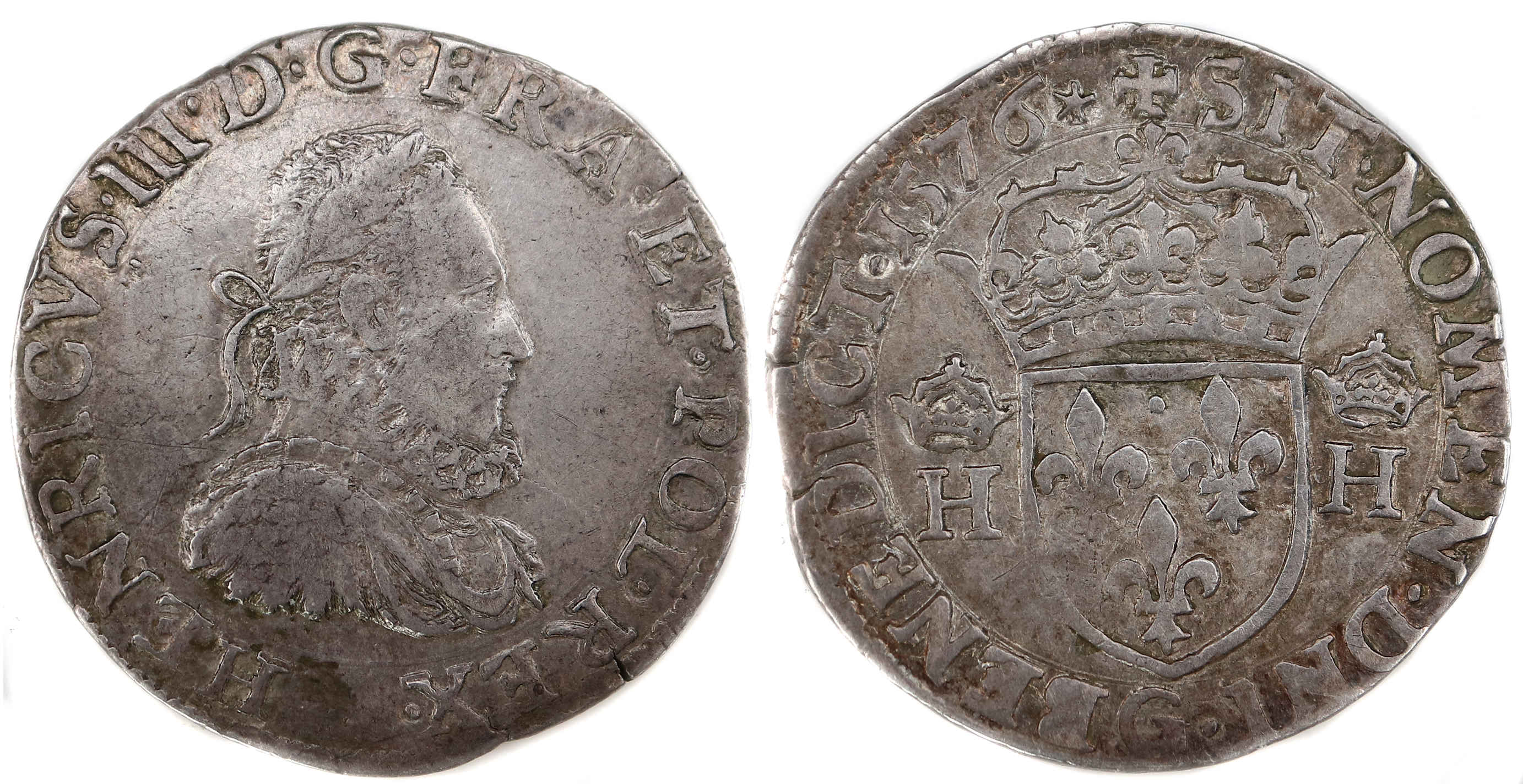 HENRI III TESTON 1576 POITIERS